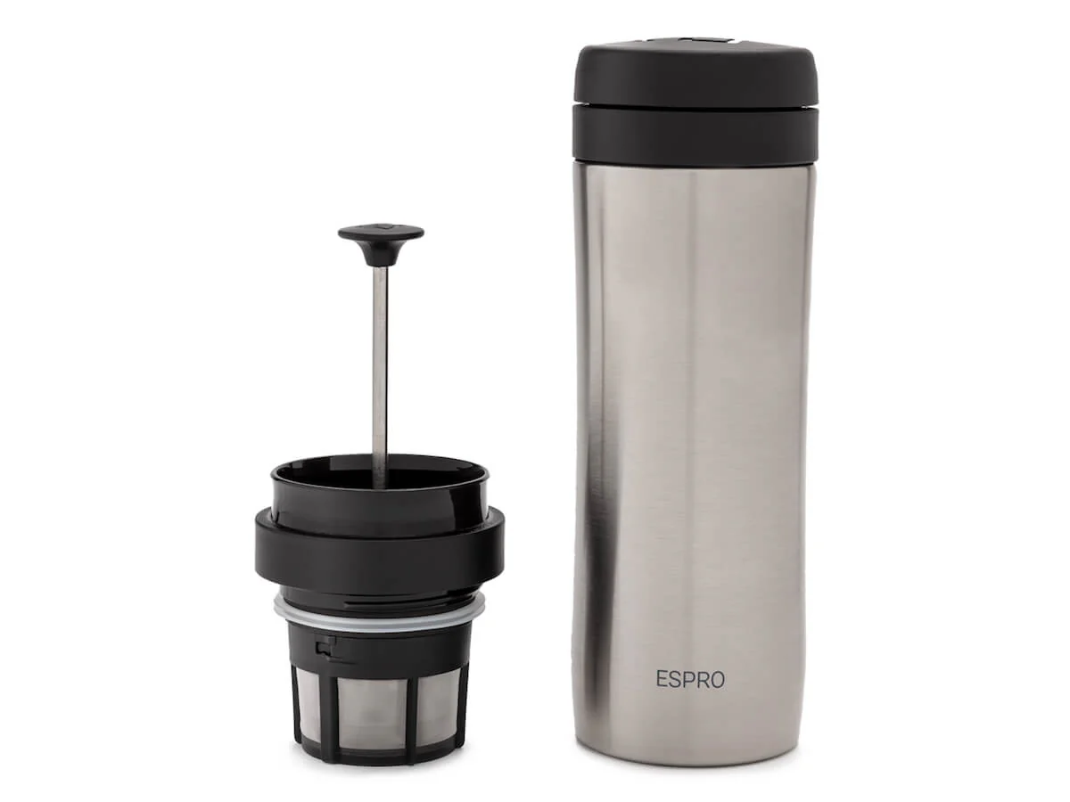 Espro | P1 Travel Coffee Press - Brushed Stainless - Image 3