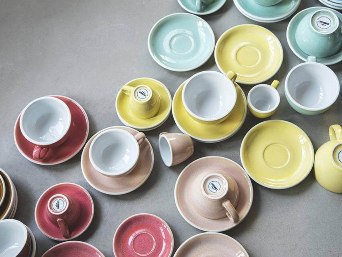 Loveramics | Egg 150ml Flat White Cup & Saucer - Potters Colours - Image 3