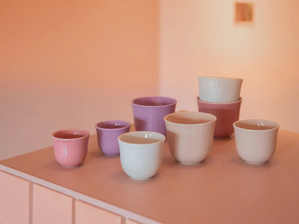 Loveramics | Set of 4 Embossed Tasting Cups - Mauve Morn - Image 2