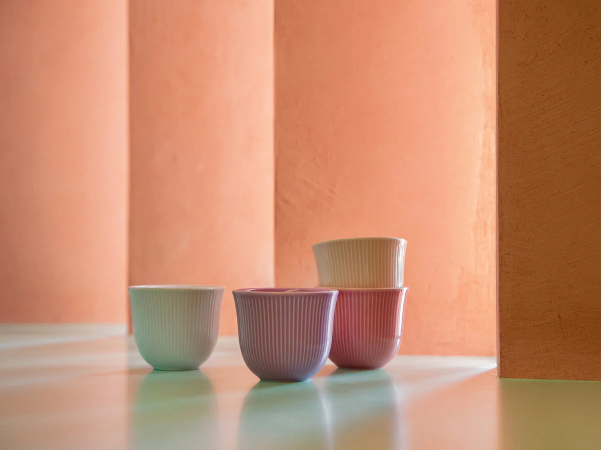 Loveramics | Set of 4 Embossed Tasting Cups - Mauve Morn - Image 4