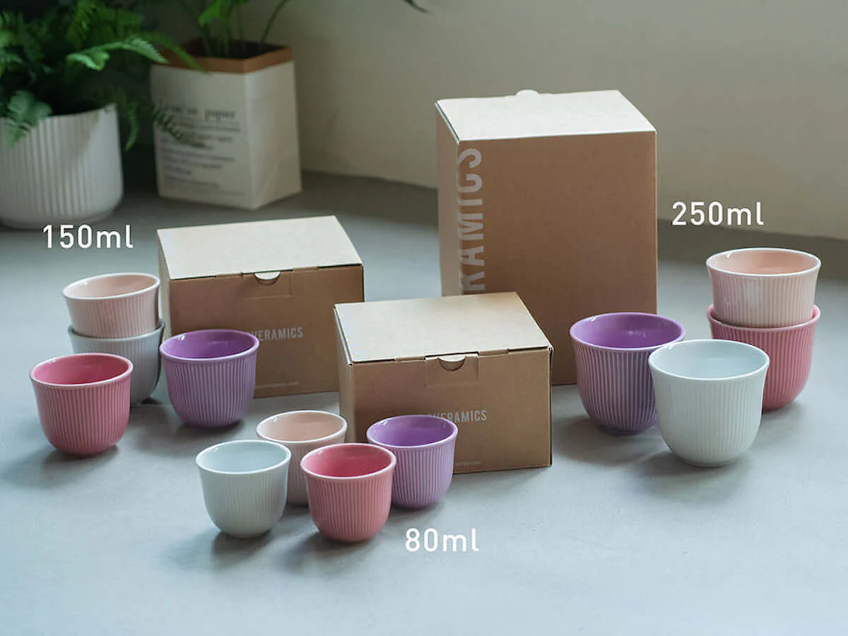 Loveramics | Set of 4 Embossed Tasting Cups - Mauve Morn - Image 5