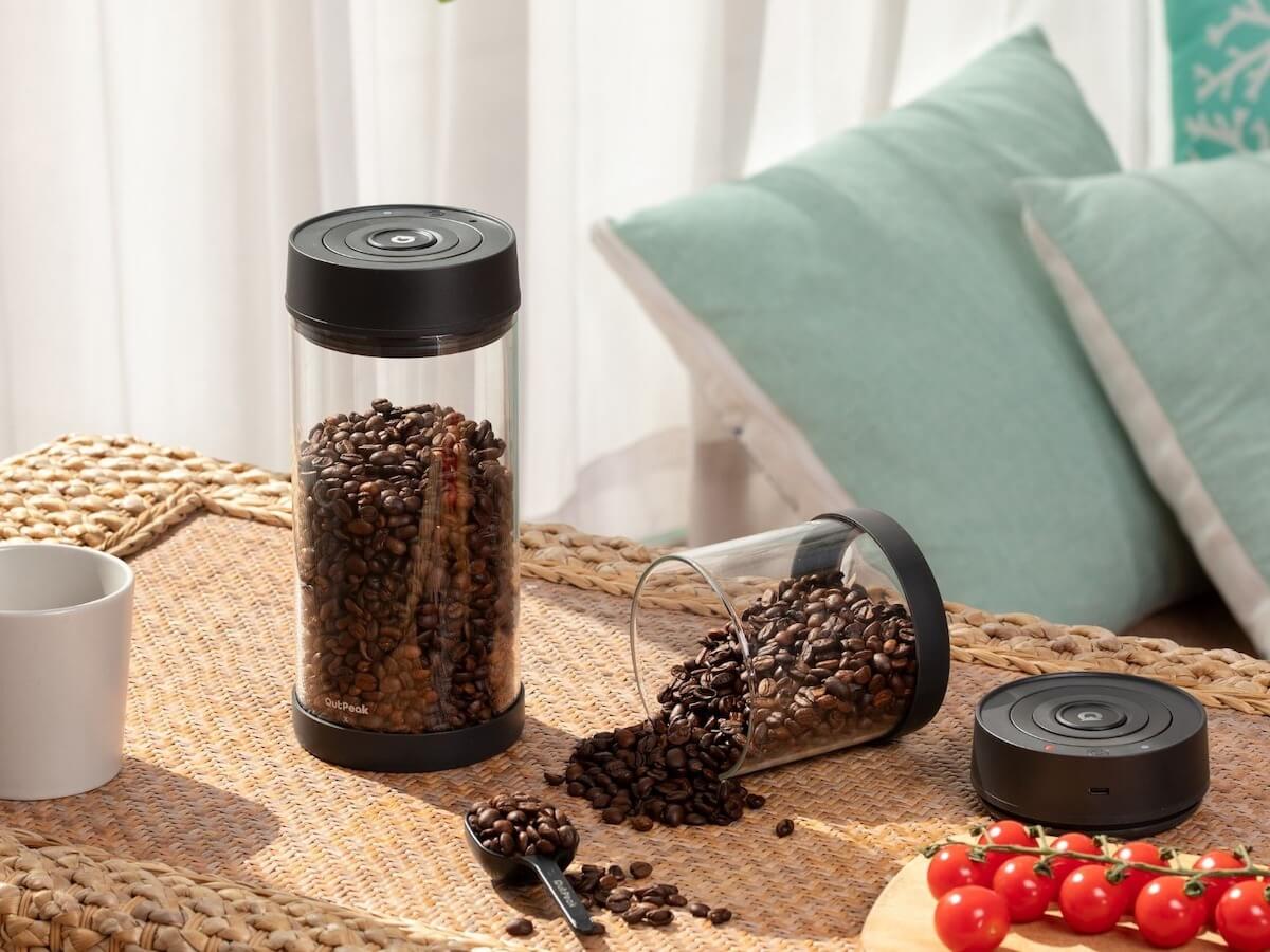 OutPeak | Smart Electric Vacuum Coffee Canister - Glass - Image 2